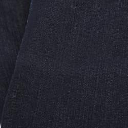 Pre Owned Elena Miro Blue Denim Embellished Pocket Jeans XXXL