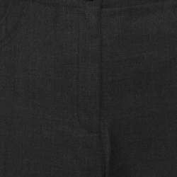 Pre Owned بنطلون إلينا ميرو رمادي داكن مزيج صوف مقاس ضخم جدًا (إكس إكس لارج)