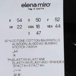 Pre Owned Elena Miro Black Denim Embellished Jeans XXL