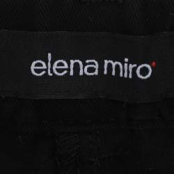 Pre Owned Elena Miro Black Denim Embellished Jeans XXL