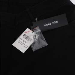 Pre Owned Elena Miro Black Denim Embellished Jeans XXL