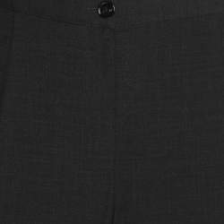 Pre Owned Elena Miro Dark Grey Wool Blend Wide Leg Trouser XL