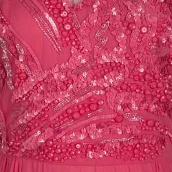 Elie Saab Begonia Embellished Silk Sleeveless Gown S