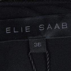 Elie Saab Black Sequin Embellished One Shoulder Top S