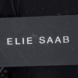 Elie Saab Black Sequin Embellished One Shoulder Top S