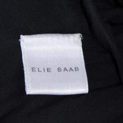 Elie Saab Black Sequin Embellished One Shoulder Top S