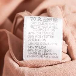 Pre Owned Elie Saab Light Dotted Tulle Embellished Mini Flared Dress L