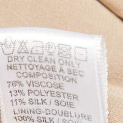 Pre Owned Elie Saab Blue Knit A-Line Skirt L