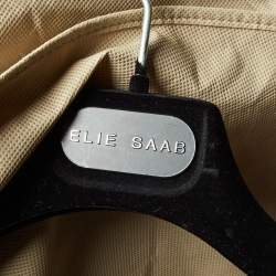 Pre Owned Elie Saab Pink Silk Embellished Cape Sleeve Gown XS