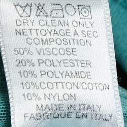 مملوكة مسبقًا Elie Saab Seamfoam Green Knit Lace Trim Short Dress S