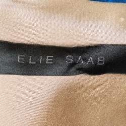 Elie Saab Blue Crepe Long Sleeve Midi Dress M