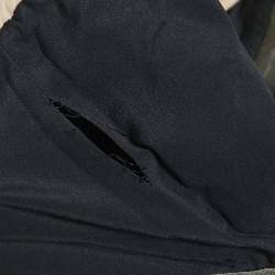 Pre Owned Elie Saab Black Crepe and Lace Full Sleeve Jumpsuit M