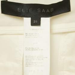 Elie Saab White Side Stripe Crepe Trousers XS