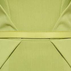 Elie Saab Green Crepe Belted Sheath Dress XS