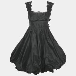 Elie Saab Black Embellished Silk Short Dress S
