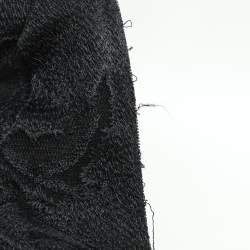 Elie Saab Black Floral Tulle Midi Skirt XS