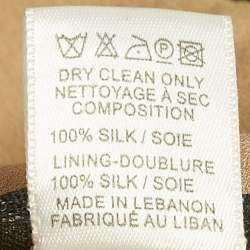 Pre Owned Elie Saab Multicolor Floral Print Organza Silk Runway Gown M