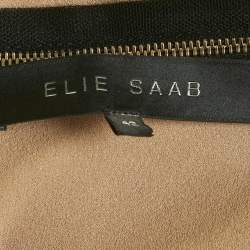 Pre Owned Elie Saab Multicolor Floral Print Organza Silk Runway Gown M