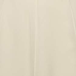 Pre Owned Elie Saab Beige Silk Flared Knee Length Skirt S