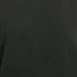 Pre Owned Elie Saab Black Sequin Embroidered Detail Crepe Tunic Blouse S