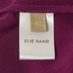 Pre Owned Elie Saab Pink Silk Long Sleeve Shirt M