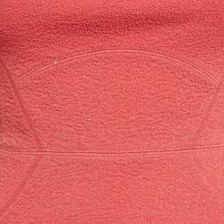 Pre Owned Elie Saab Pink Textured Lurex Knit Mini Dress XS