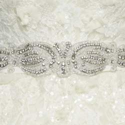 مملوكة مسبقًا Elie By Elie Saab White Floral Embroidered Tulle Wedding Gown M