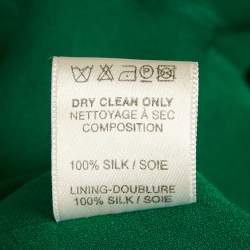 مملوكة مسبقًا فستان ماكسي مكسّر حرير أخضر إيلي صعب مقاس صغير