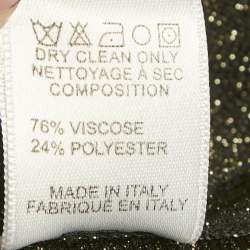 Pre Owned بوديسوت إيلي صعب جيرسي لوريكس أسود وحواف تول مقاس صغير (سمول)