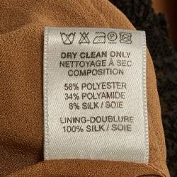 مملوكة مسبقًا فستان إيلي صعب ماكسي واسع تطريز دانتيل أسود مقاس صغير