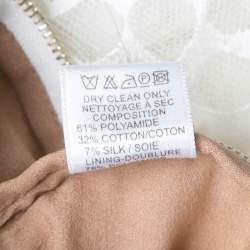 Pre Owned Elie Saab White Embroidered Lace Sleeveless Maxi Dress S