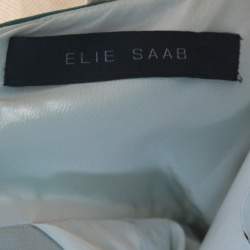 Pre Owned Elie Saab Multicolor Candy Striped Halter Neck Ball Gown S