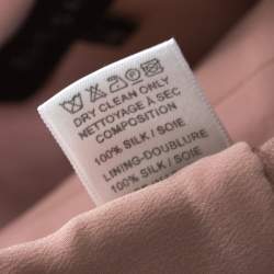 Pre Owned Elie Saab Dusty Pink Silk Chiffon Pleated Bodice One Shoulder Gown S