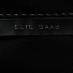 Elie Saab Black Knit Lace Trim Detail Top M