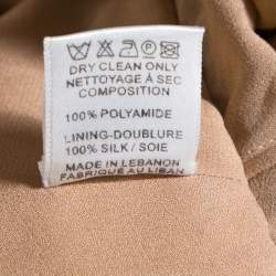 Pre Owned Elie Saab Black Honeycomb Mesh Striped Mini Dress XS