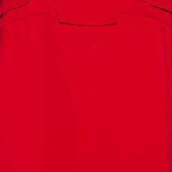 Elie Saab Red Stretch Crepe Midi Dress M