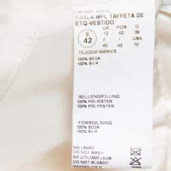 Elie Saab Cream Silk Strapless Wedding Gown M
