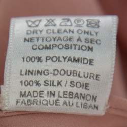 مملوكة مسبقًا Elie Saab Pale Pink Semi-Sheer Sequin Embellished Oversized Top XS