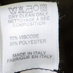 Pre Owned Elie Saab Black Lurex Knit & Tulle Paneled Flared Mini Dress M