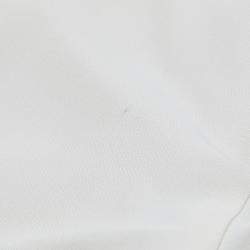 Elie Saab White Crepe & Lace Trim Trousers S