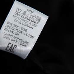 مملوكة مسبقًا Elie Saab Black Silk & Lace Paneled Shawl Detail Sleeveless Gown S