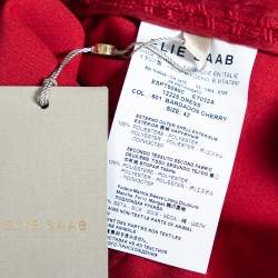 Elie Saab Red Lace Collared Shift Dress M