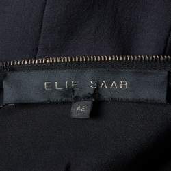 Elie Saab Brown Ombre Silk Draped Maxi Dress M
