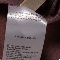 Pre Owned Elie Saab Red Ombre Lace & Fringed Overlay Long Sleeve Top S