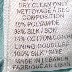 Pre Owned Elie Saab Light Blue Lace & Silk Georgette Sleeveless Maxi Dress S