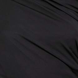 Pre Owned Elie Saab Black Jersey Bead Embellished Strap Detail Gown S