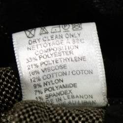 Pre Owned Elie Saab Black & Gold Embroidered Tulle & Lace Inset Bomber Jacket M