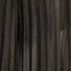 Pre Owned Elie Saab Metallic Crepe Plisse Palazzo Pants S