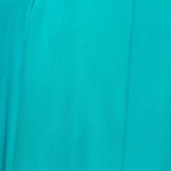 Elie Saab Green Crepe Silk Ruffled Overlay Shirt S