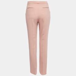 Elie Saab Dusty Pink Crepe Tailored Trousers S